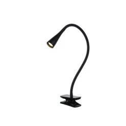 Lucide ZOZY - Klemlamp - LED Dimb. - 1x3W 3000K - 3 StepDim - Zwart