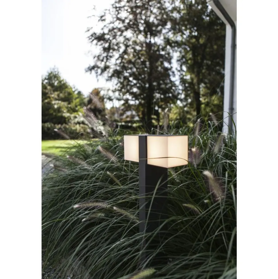 Lutec CUBA Tuinpaal 2 licht Donkergrijs LED 24,4W