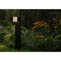 Lutec CUBA Tuinpaal Mat zwart LED 12,2W