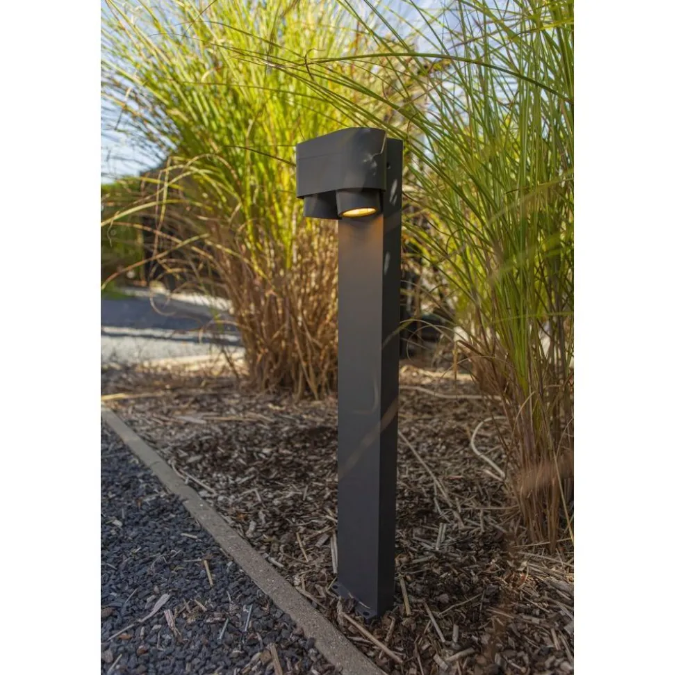 Lutec CYPRES Tuinpaal Donkergrijs GU10 2*Max.7W