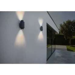 Lutec CYPRES Wandlamp Donkergrijs  GU10 2*Max.7W