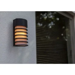 Lutec FULTON Wandlamp Mat Zwart E27 40W