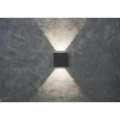 Lutec GEMINI Wandlamp Donkergrijs LED 10W