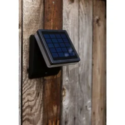 Lutec MOZE Solar wandlamp Mat zwart LED 8W