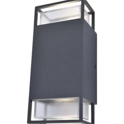 Lutec RIDGE Wandlamp Donkergrijs GU10 25W