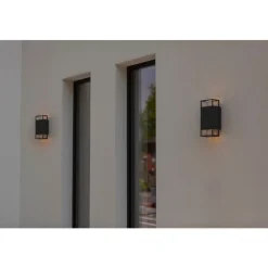 Lutec RIDGE Wandlamp Donkergrijs GU10 25W