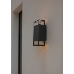 Lutec RIDGE Wandlamp Donkergrijs GU10 25W