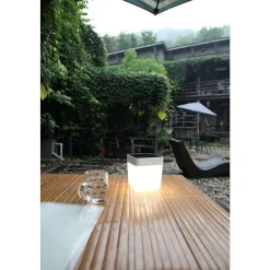 Lutec TABLE CUBE Tafellamp Wit LED 1W