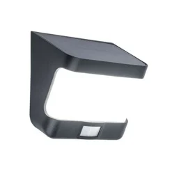 Lutec TRY Solar wandlamp met sensor Zwart LED 8W