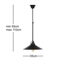 Marckdael BILIARDO INDOOR 0182/S1 BLACK 1*E27 + METAL SHELL DIAM 35