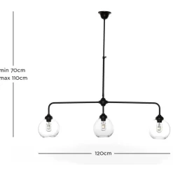 Marckdael BILIARDO INDOOR 0187/3F DARK BRONZE 3*E27 + GLASS V06-25