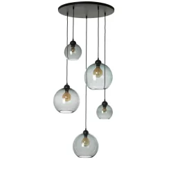 Marckdael CEILING LAMP 1488-PL5 ROUND BLACK 5*E27 FOR GLASS