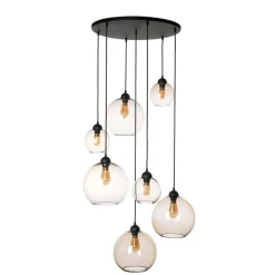 Marckdael CEILING LAMP 1488-PL7-ROUND BLACK 7*E27 FOR GLASS