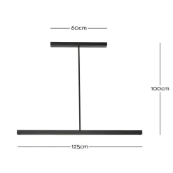 Marckdael CEILINGLAMP SERIE 1608 PROFILE 125CM NERO DOTLESS