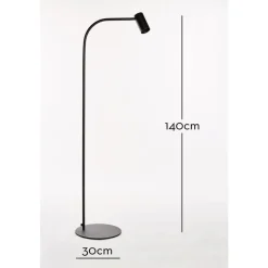 Marckdael FLOORLAMP 1308-LG1-GU10-NERO 1*GU10