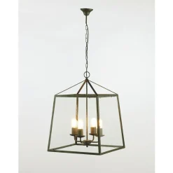 Marckdael QUADRO 3111/S45 GAB ROEST PENDEL VIERKANT 45CM 4*E27