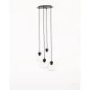 Marckdael SANTA MONICA CEILING LAMP 3425-S4 ROUND RUST + TISSUE BLACK 4*E