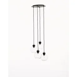Marckdael SANTA MONICA CEILING LAMP 3425-S4 ROUND RUST + TISSUE BLACK 4*E