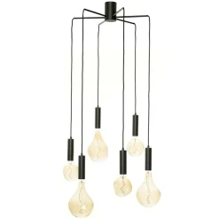 Marckdael SUSPENSION 1340-PL6-TUBO NERO 6*E27