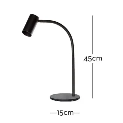 Marckdael TABLELAMP 1308-L1-GU10-NERO 1*GU10 DIMMABLE