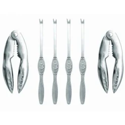 Nerthus Set 2 kreeftenkrakers en 4 vorken