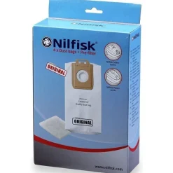 Nilfisk STOFZUIGERZAKKEN ORIGINEEL, 4 STUKS + FILTER