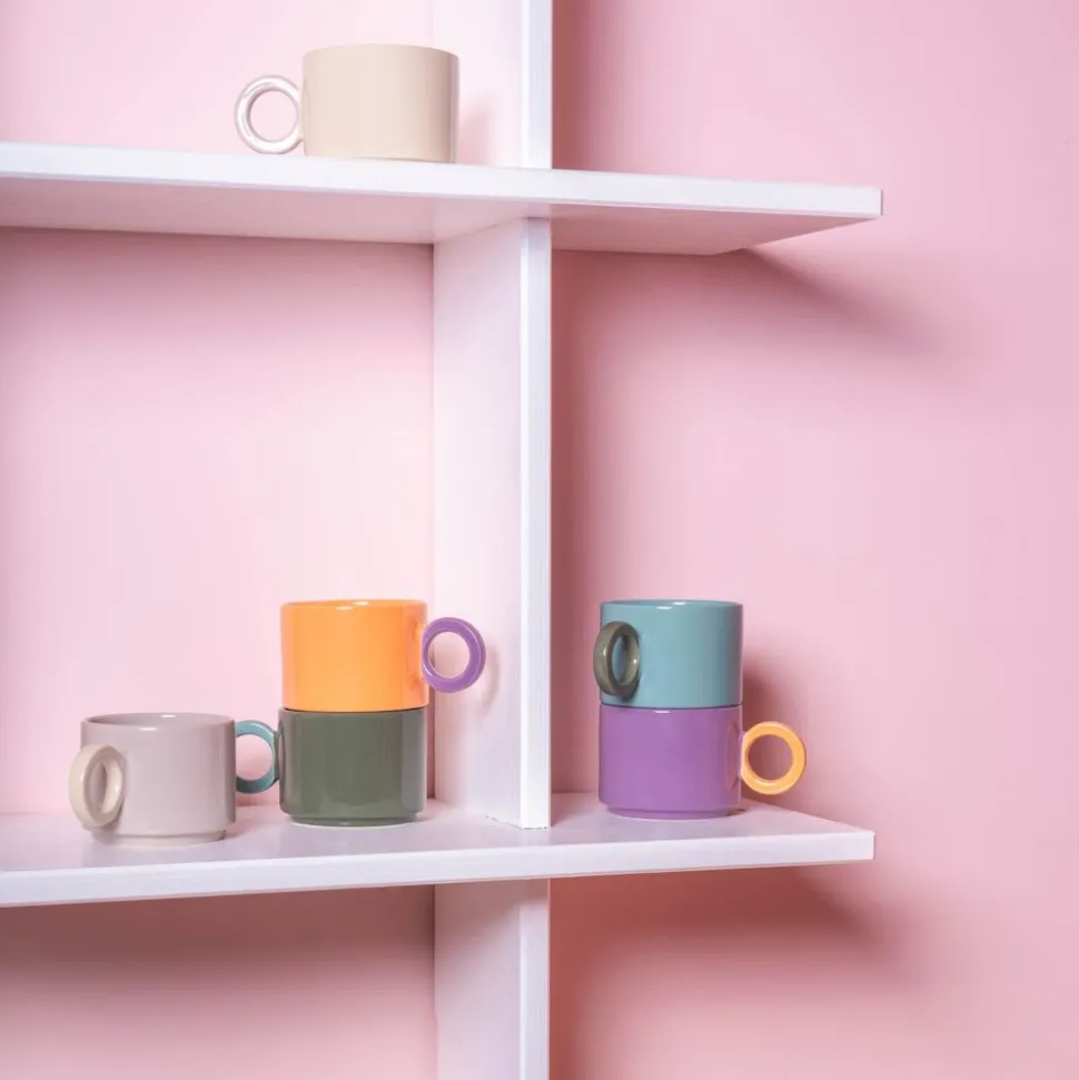 Ona Lou Beker 28cl oranje/paars