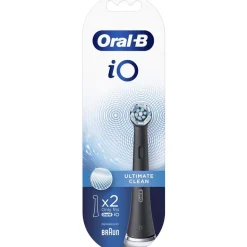 Oral-B iO Ultimate Clean - Opzetborstels - Zwart - 2 Stuks