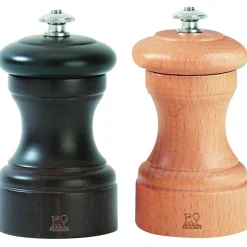 Peugeot Bistro Peper-en Zoutmolen 10cm chocolade/naturel