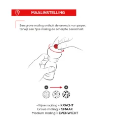 Peugeot Boreal Manuele pepermolen van hout 12cm hazelnoot