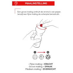 Peugeot Boreal Manuele pepermolen van hout 12cm rotsgrijs