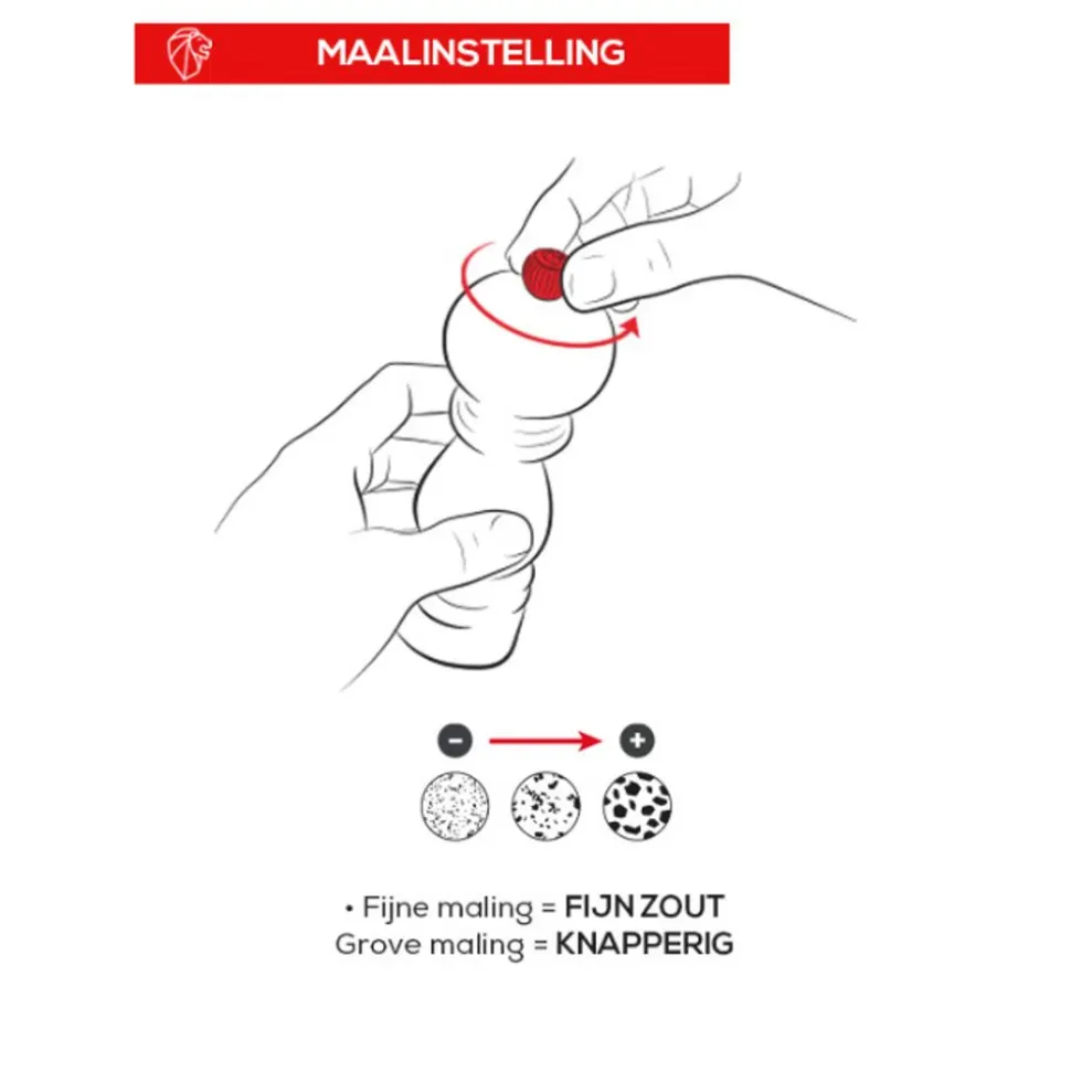 Peugeot Boreal Manuele zoutmolen van hout 12cm kiezelgrijs
