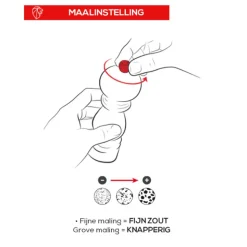 Peugeot Boreal Manuele zoutmolen van hout 12cm vederwit