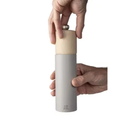 Peugeot Boreal Manuele zoutmolen in hout, 21cm, Kiezelgrijs