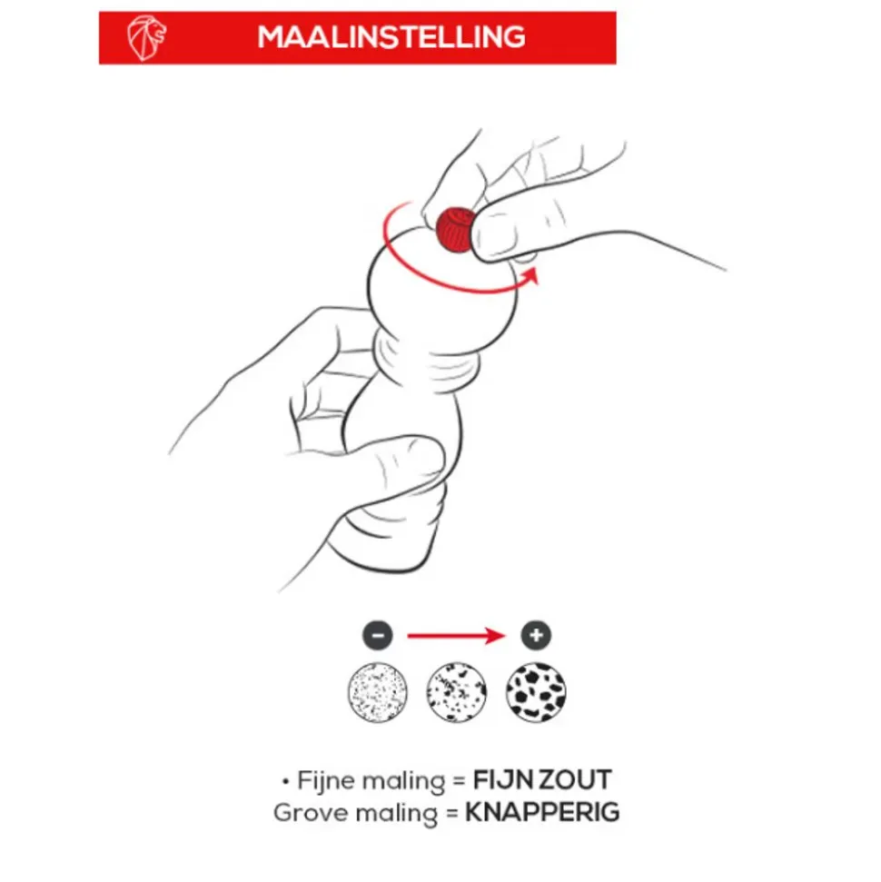 Peugeot Boreal Manuele zoutmolen van hout 12cm bloembladroze