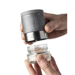 Peugeot Geschenkverpakking Maestro Zoutmolen + 3 zouten (Kalahari, Rose des Andes, Mélange Fraîcheur) graphite light