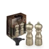 Peugeot Golden Paris Peper- & Zoutmolenset, goudkleurige afwerking, 18 cm. Gratis siliconen trechter