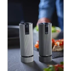 Peugeot Line Elektrisch Herlaadbare elektrische zoutmolen u'Select, lithiumionbatterij, carbone, 15 cm