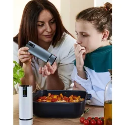 Peugeot Line Elektrisch Herlaadbare elektrische pepermolen u'Select, lithiumionbatterij, carbone, 15 cm