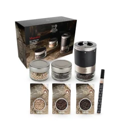 Peugeot Maestro Peperbar, u'Select pepermolen met 3 geweldige pepers, 3 verwisselbare reservoirs, een viltstift en een adviesboekje