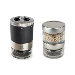 Peugeot Maestro Peperbar, u'Select pepermolen met 3 geweldige pepers, 3 verwisselbare reservoirs, een viltstift en een adviesboekje