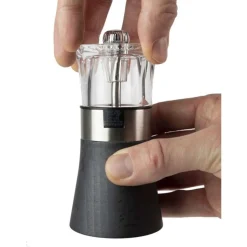 Peugeot Oslo Manuele pepermolen uit hout, inox en acryl, grafiet, 12 cm