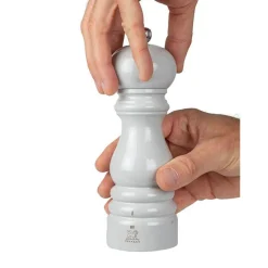 Peugeot Paris u'Select Zirlion Manuele zoutmolen in gelakt hout 18cm parelgrijs