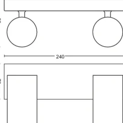 Philips Lighting KOSIPO bar/tube black 2xNW 230V
