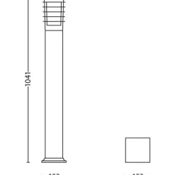 Philips Lighting Patio post grey 1x60W 230V