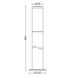 Philips Lighting UTRECHT Sokkellamp inox 1x20W 230V