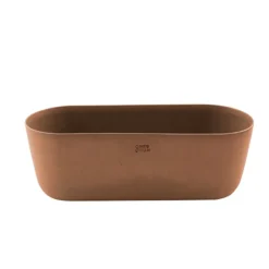 Point-Virgule Bloempot uit gerecycled plastic, hout- en steenpoeder terracotta 40x15.5x13.6cm