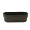 Point-Virgule Bloempot uit gerecycled plastic, hout- en steenpoeder zwart 40x15.5x13.6cm