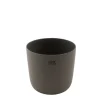 Point-Virgule Bloempot uit gerecycled plastic, hout- en steenpoeder donkergrijs Ø 18cm H 15.8cm
