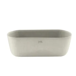 Point-Virgule Bloempot uit gerecycled plastic, hout- en steenpoeder wit 40x15.5x13.6cm